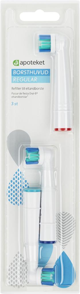 Bild på Apoteket Borsthuvud eltandborste Regular, 3 st