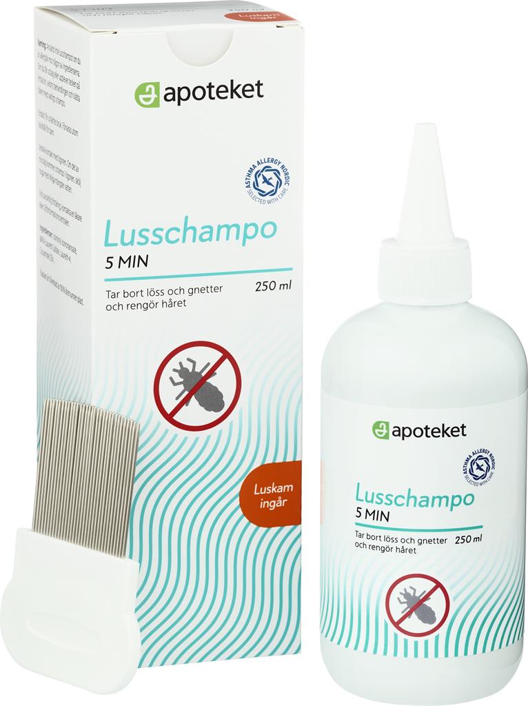 Bild på Apoteket Lusschampo och luskam, 250 ml