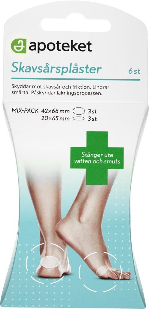 Bild på Apoteket Skavsårsplåster Mix, 6 st