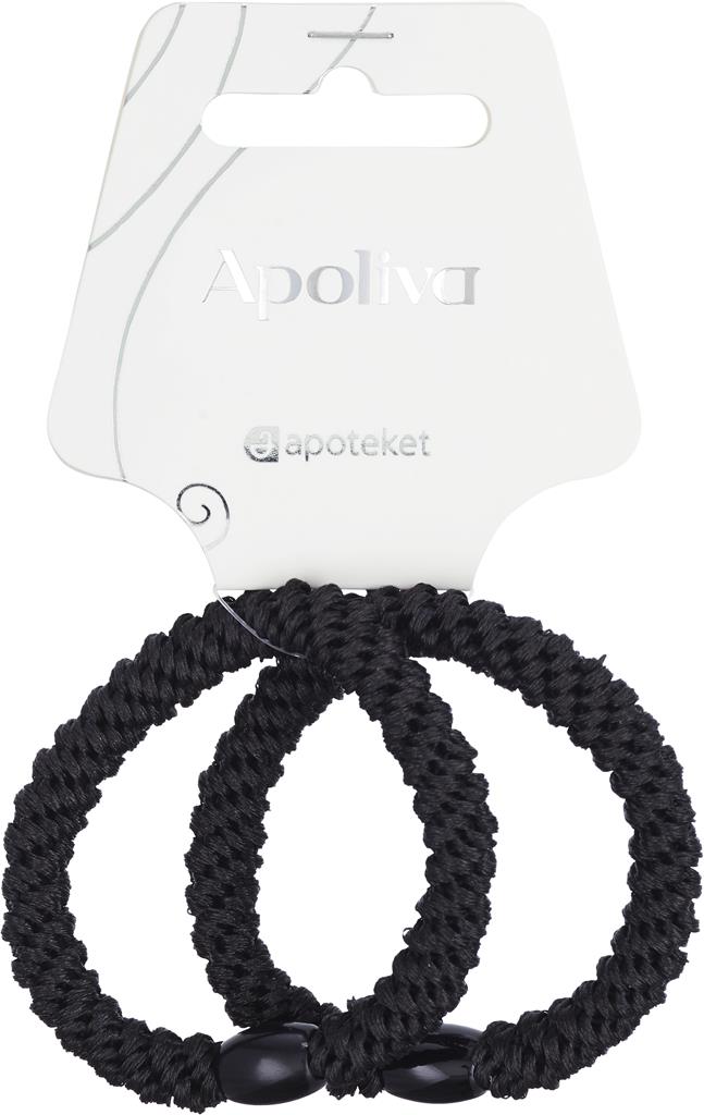 Bild på Apoliva Tvinnad hårsnodd svart, 2 st