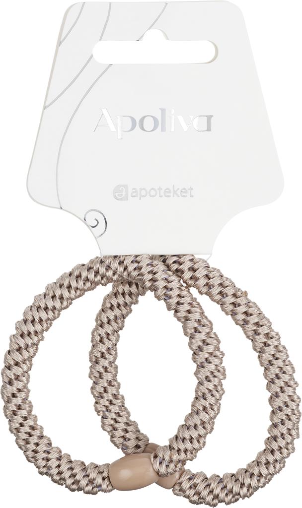 Bild på Apoliva Tvinnad hårsnodd beige, 2 st