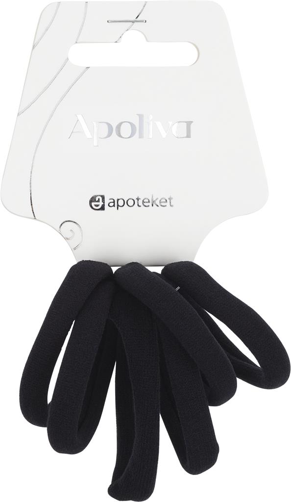 Bild på Apoliva Mjuk hårsnodd svart, 6 st