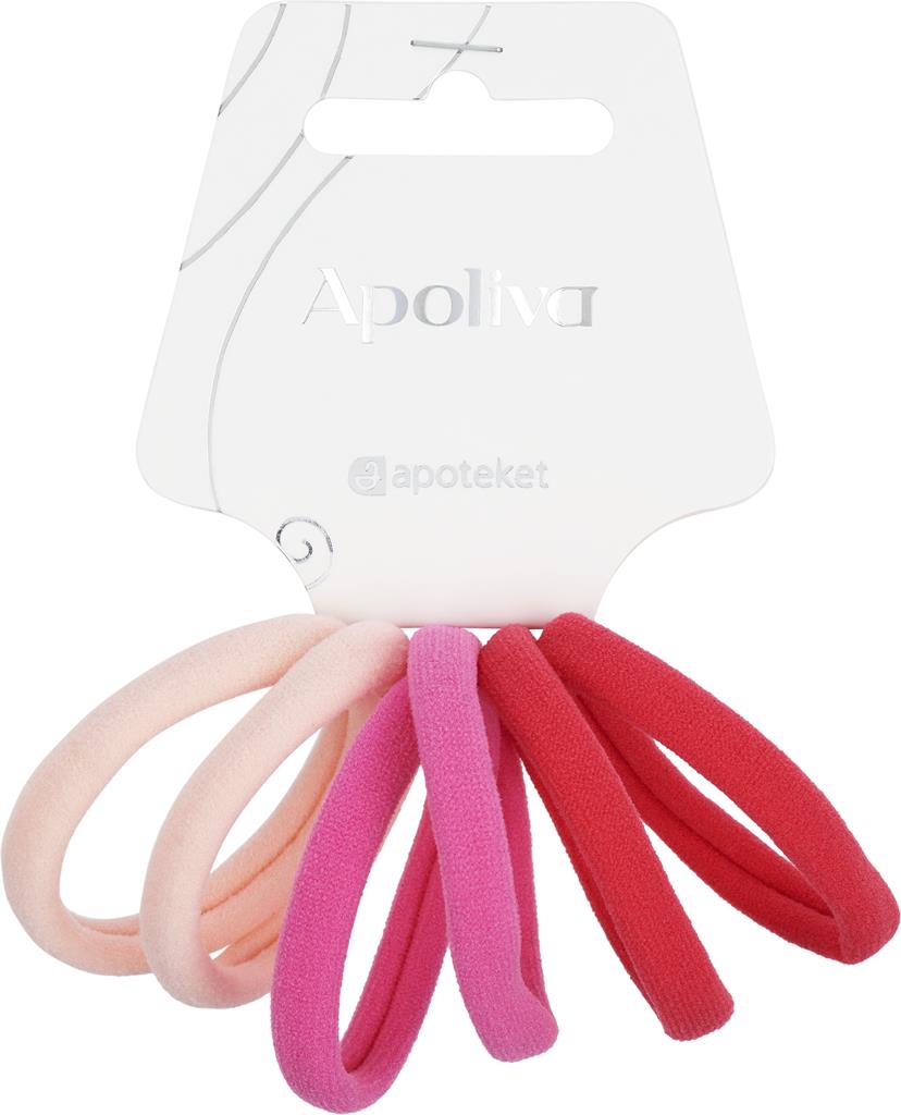 Bild på Apoliva Mjuk hårsnodd rosa, 6 st