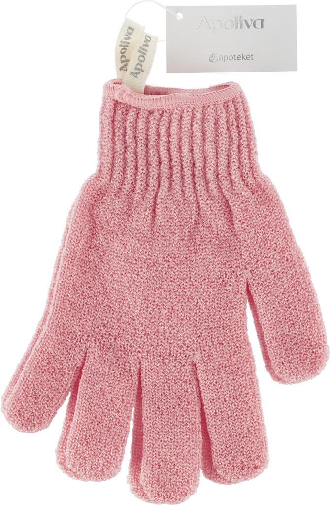 Bild på Apoliva Skrubbhandske Rosa, 1 par