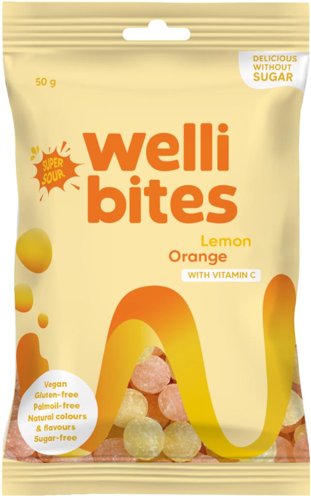 Bild på Wellibites Super sour Lemon & Orange vitamin C, 50 g