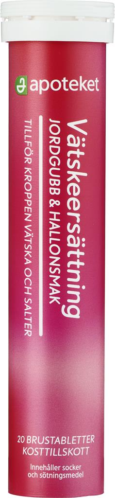 Bild på Apoteket Vätskeersättning Jordgubb & Hallon, 20 st