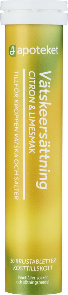 Bild på Apoteket Vätskeersättning Citron & Lime, 20 st