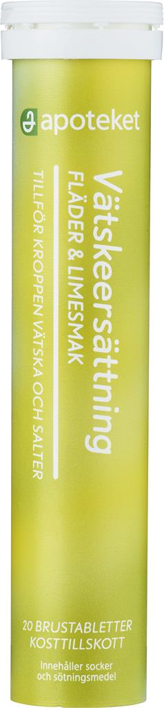 Bild på Apoteket Vätskeersättning Fläder & Lime, 20 st