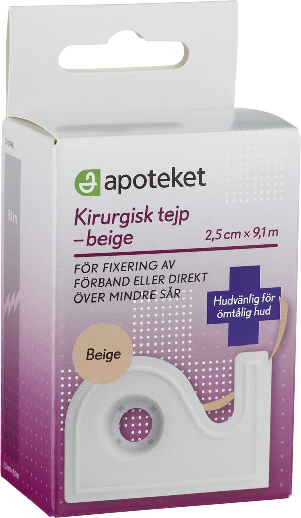 Bild på Apoteket Kirurgisk Tejp beige, 1 st