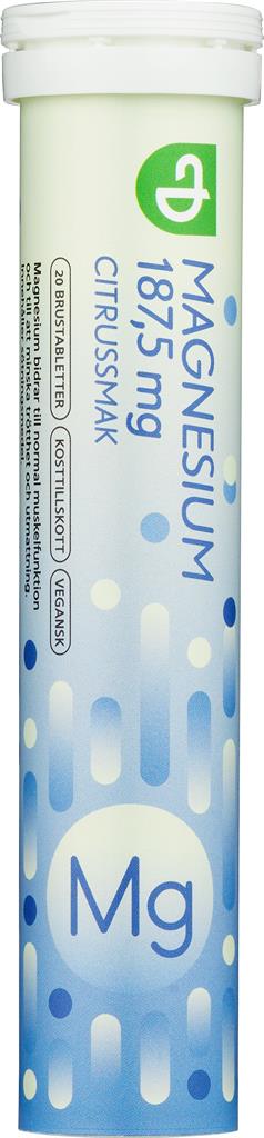 Bild på Apoteket Magnesium 187,5 mg brus Citrussmak, 20 st