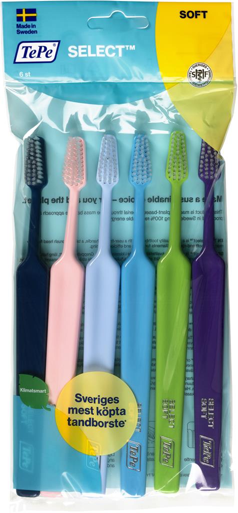 Bild på TePe Select tandb mjuk vux rak, 6 st