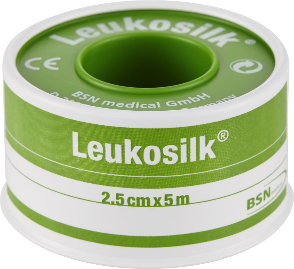 Bild på Leukosilk häfta 5 m x 2,5 cm, 1 st