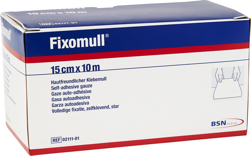 Bild på Fixomull, självhäftande gasväv vid stomi, 10 m x 15 cm, 1 styck