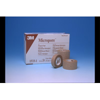 Bild på 3M Micropore, brun häfta, 9,1 m x 50 mm, utan hållare, 6 styck