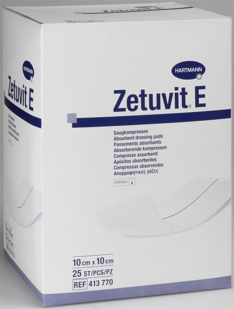 Bild på Zetuvit E st abs förb 10x10cm, 25 styck