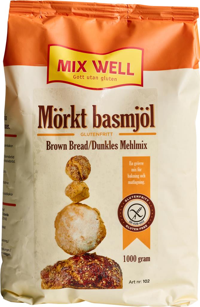 Bild på MixWell mörkt basmjöl, 1000 gram