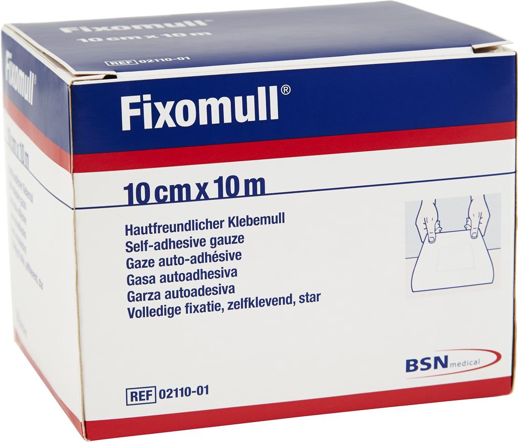 Bild på Fixomull, självhäftande gasväv vid stomi, 10 m x 10 cm, 1 styck