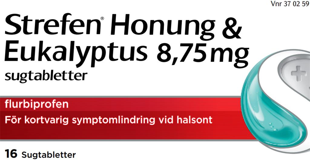 Bild på Strefen Honung & Eukalyptus, sugtablett 8,75 mg, 16 st