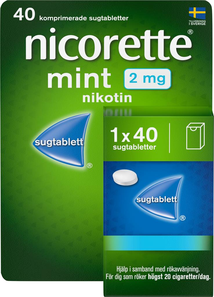 Bild på Nicorette Mint, komprimerad sugtablett 2 mg, 40 st