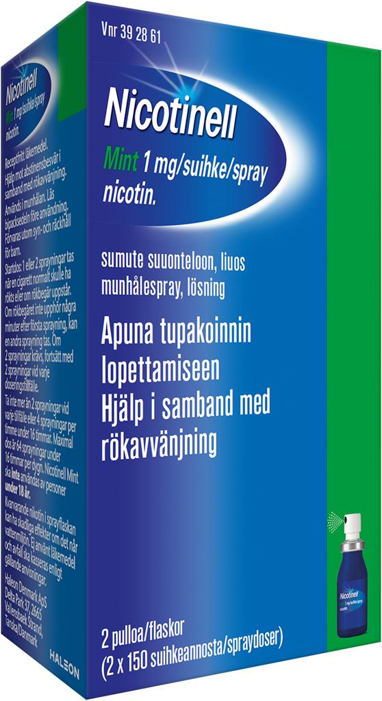 Bild på Nicotinell Mint, munhålespray, lösning 1 mg/spray, 2 X 150 doser