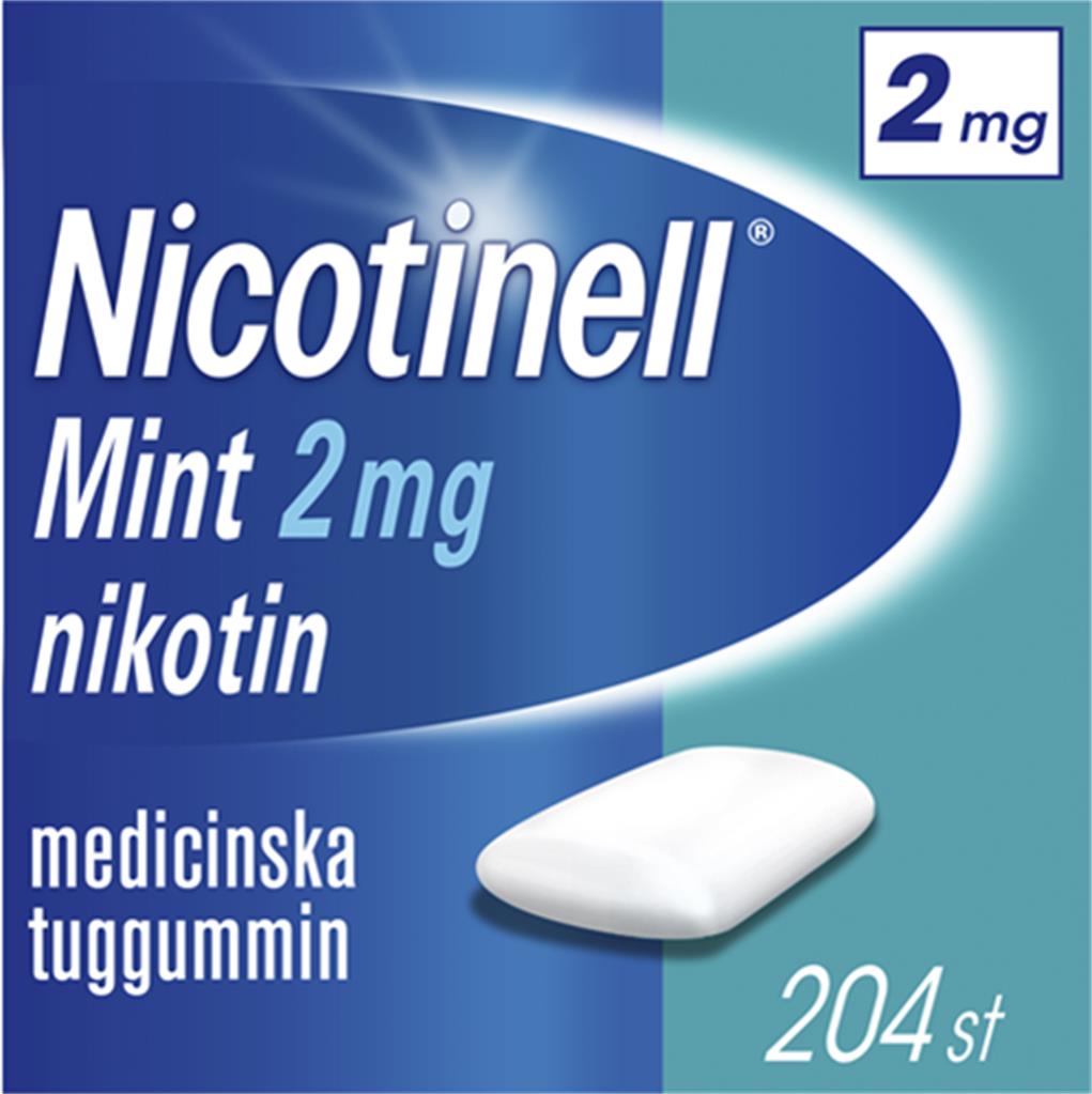 Bild på Nicotinell Mint, medicinskt tuggummi 2 mg, 204 st