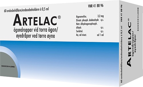 Bild på Artelac, ögondroppar, lösning i endosbehållare, 60 X 0,5 ml