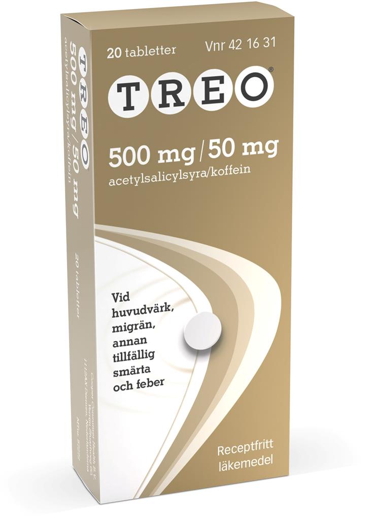 Bild på Treo, tablett 500 mg/50 mg, 20 st