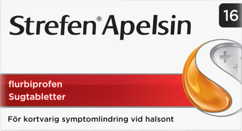Bild på Strefen Apelsin, sugtablett 8,75 mg, 1 X 16 st