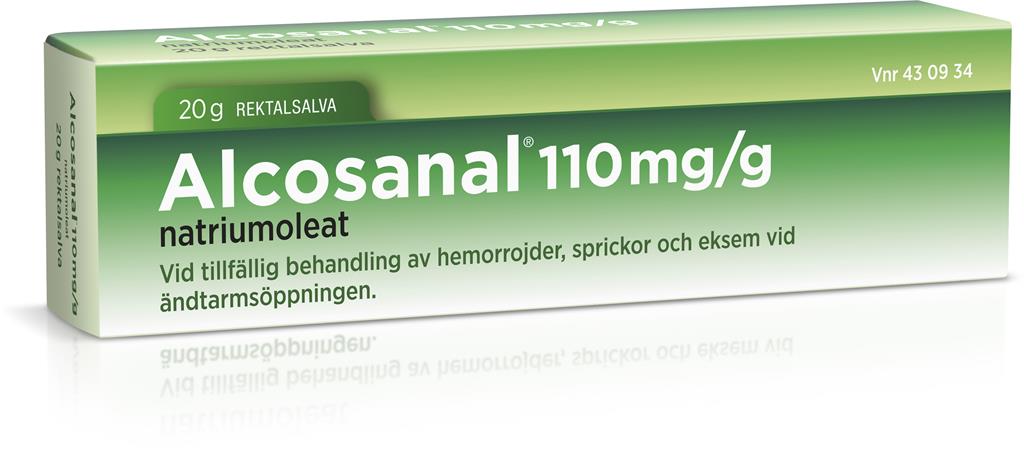 Bild på Alcosanal, rektalsalva 110 mg/g, 20 g