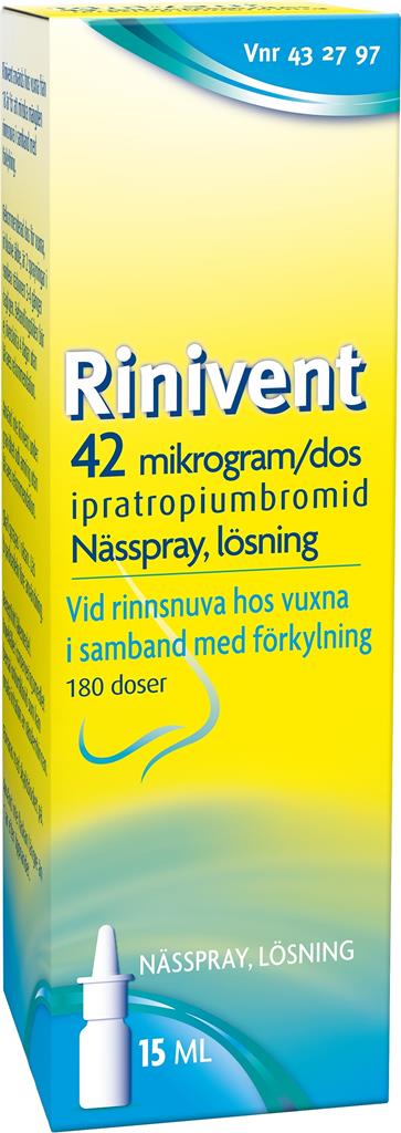 Bild på Rinivent, nässpray, lösning 42 mikrogram/dos, 180 doser