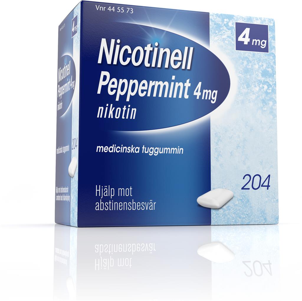 Bild på Nicotinell Peppermint, medicinskt tuggummi 4 mg, 204 st