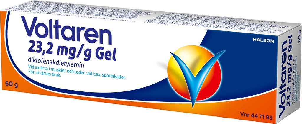 Bild på Voltaren, gel 23,2 mg/g Haleon Denmark ApS, 60 g