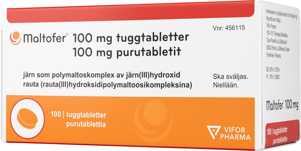 Bild på Maltofer, tuggtablett 100 mg, 10 X 10 st