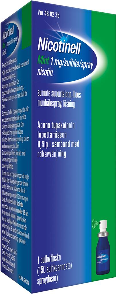 Bild på Nicotinell Mint, munhålespray, lösning 1 mg/spray, 1 X 150 doser