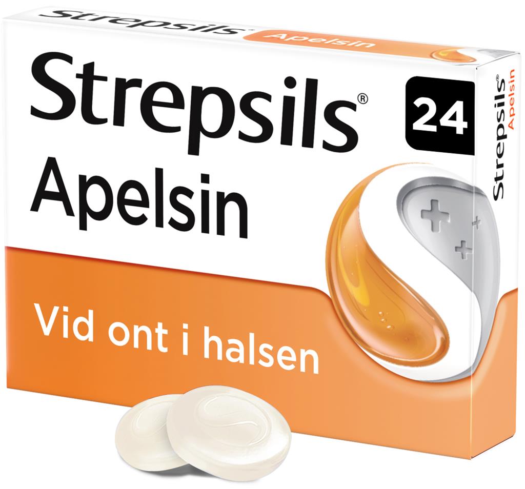 Bild på Strepsils Apelsin, sugtablett, 24 st