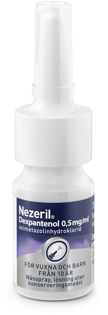 Bild på Nezeril Dexpantenol, nässpray, lösning 0,5 mg/ml, 7,5 ml
