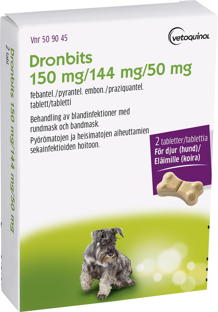 Bild på Dronbits, tablett 150 mg/144 mg/50 mg, 2 st
