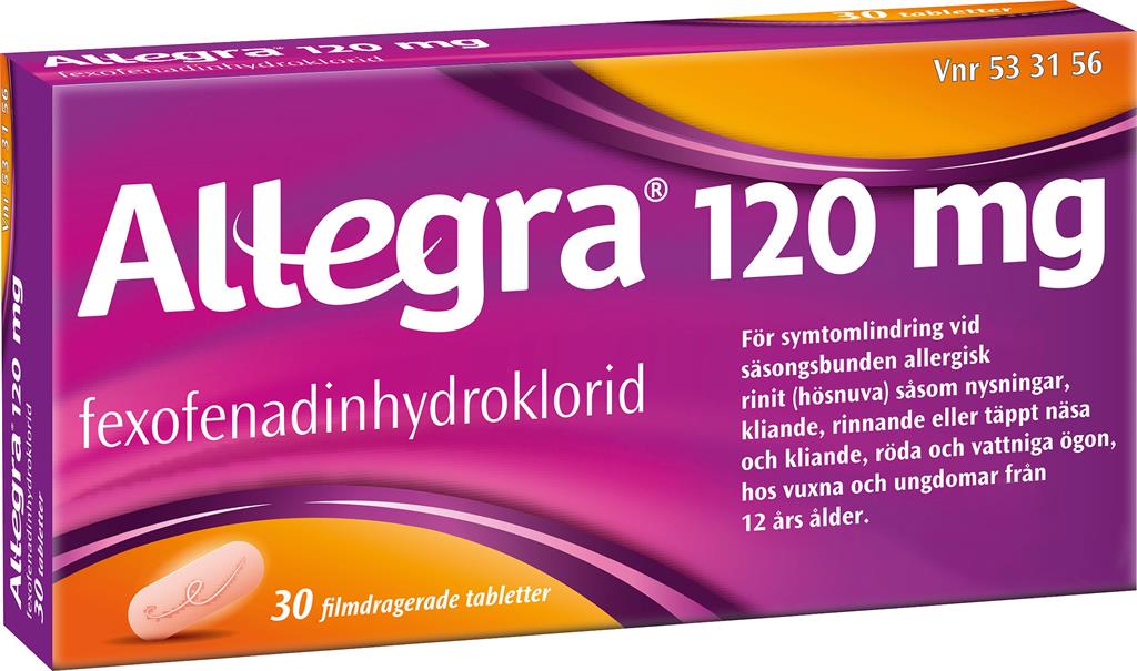 Bild på Allegra, filmdragerad tablett 120 mg STADA Nordic ApS, 30 st