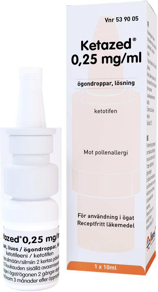 Bild på Ketazed, ögondroppar, lösning 0,25 mg/ml, 10 ml