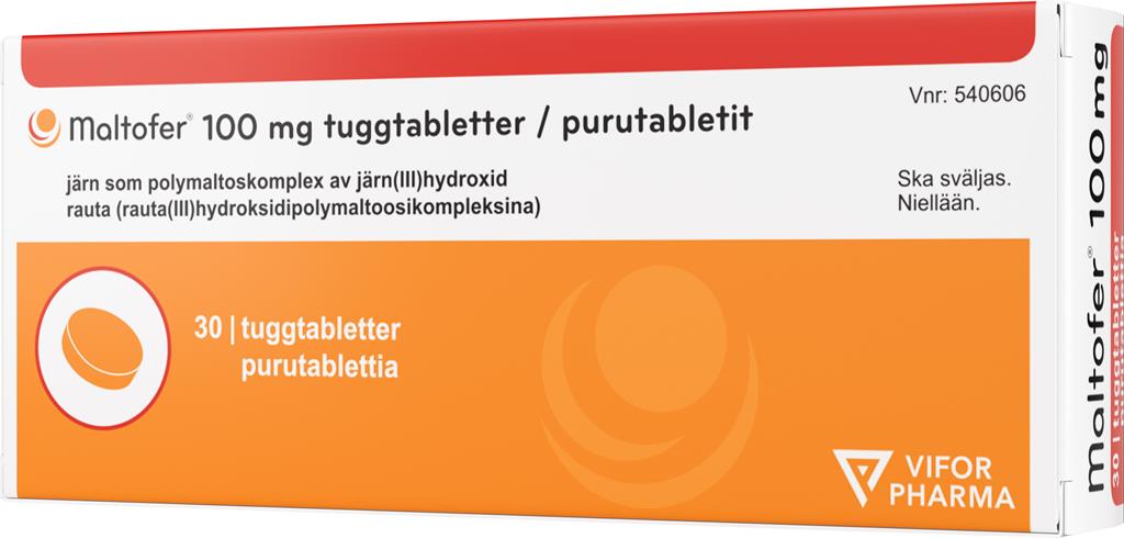 Bild på Maltofer, tuggtablett 100 mg, 3 X 10 st