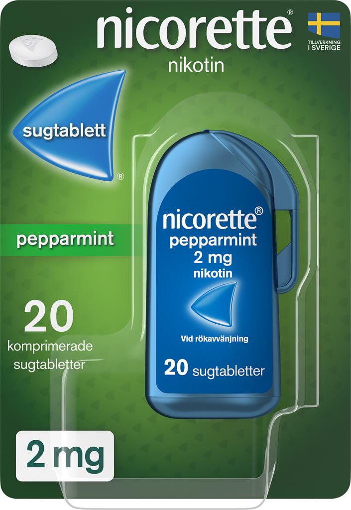 Bild på Nicorette Mint, komprimerad sugtablett 2 mg, 20 st