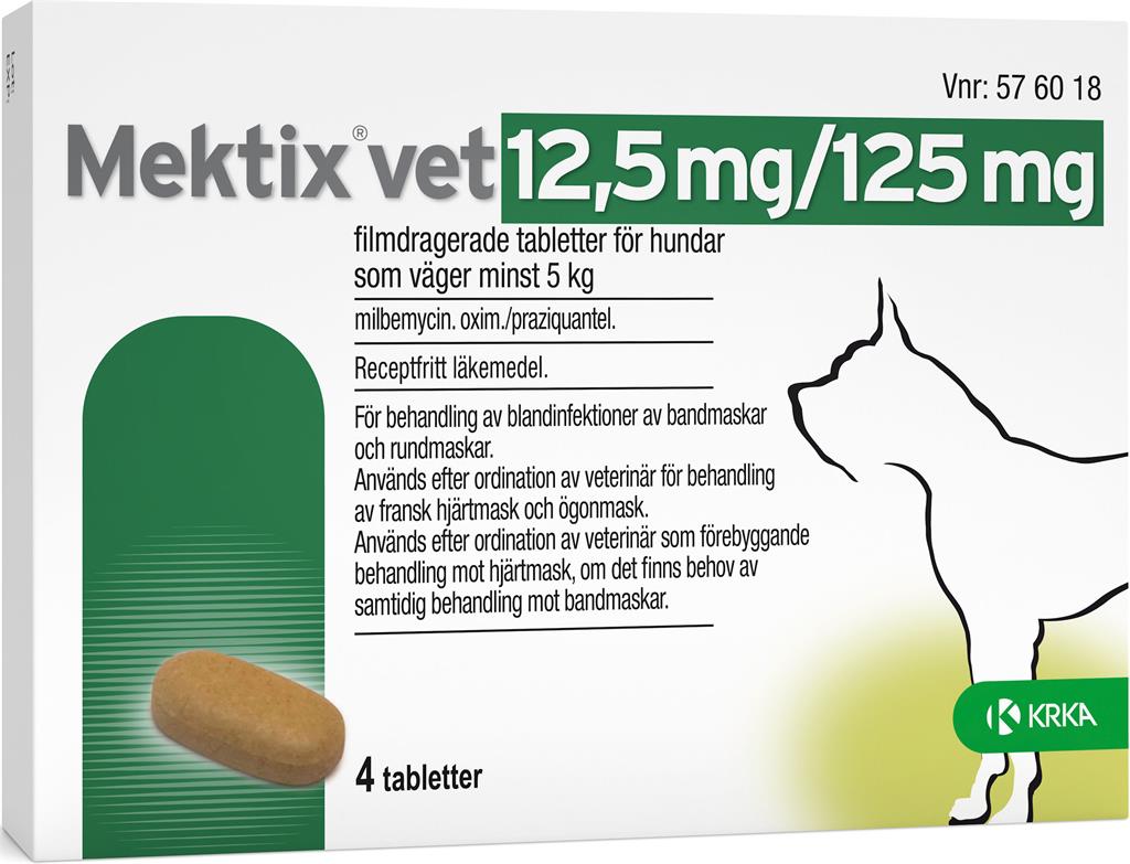 Bild på Mektix vet, filmdragerad tablett 12,5 mg/125 mg, 4 st