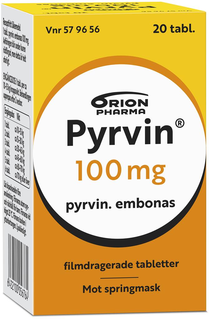 Bild på Pyrvin, filmdragerad tablett 100 mg, 20 st