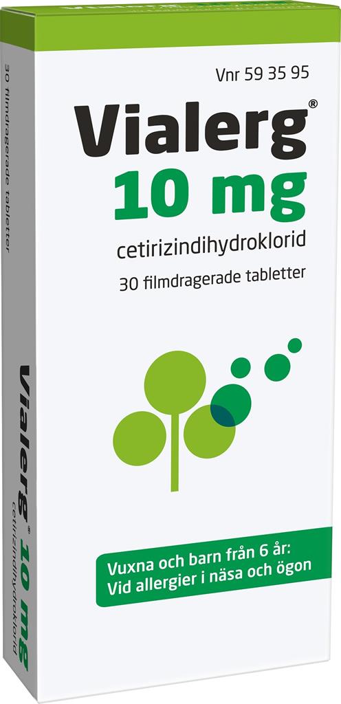 Bild på Vialerg, filmdragerad tablett 10 mg, 30 st