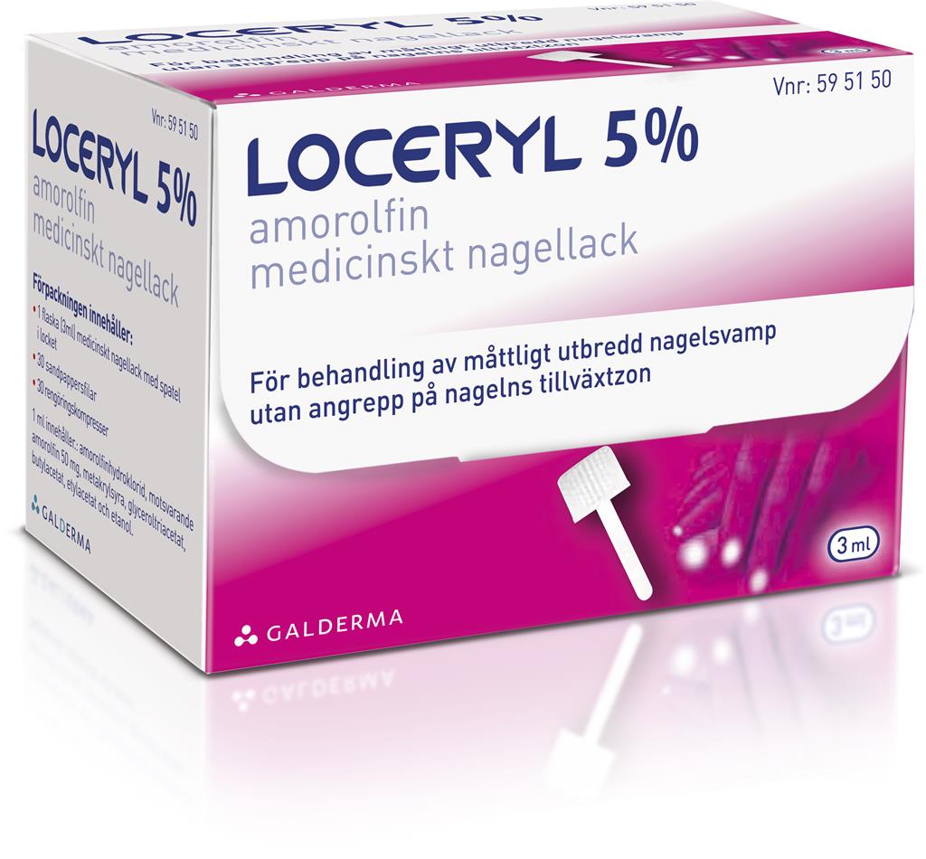 Bild på Loceryl, medicinskt nagellack 5 % Galderma Nordic AB, 3 ml