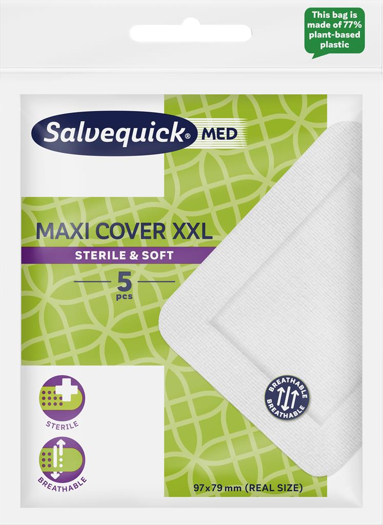 Bild på SalvequickMED Maxi Cover XXL 9,7 x 7,9 cm, 5 st