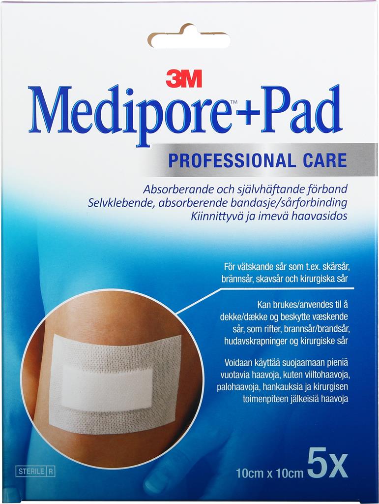 Bild på Medipor +Pad snabbförband 10 x 10 cm, 5 st