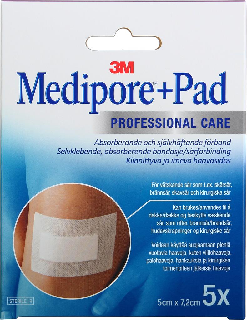 Bild på Medipor +Pad snabbförband 5 x 7 cm, 5 st