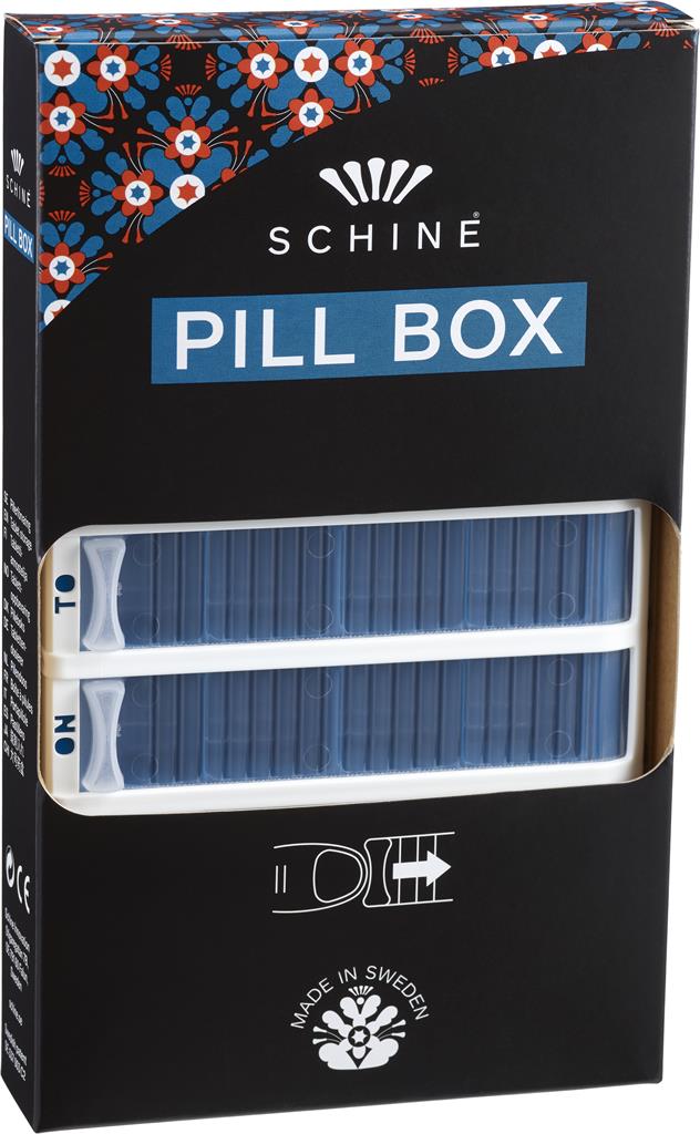 Bild på Schine Pill Box L, blå, 1 st