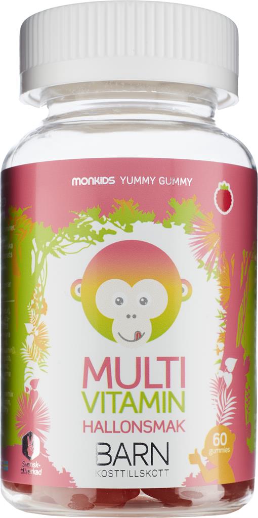 Bild på Monkids Multivitamin Barn Hallon, 60 st